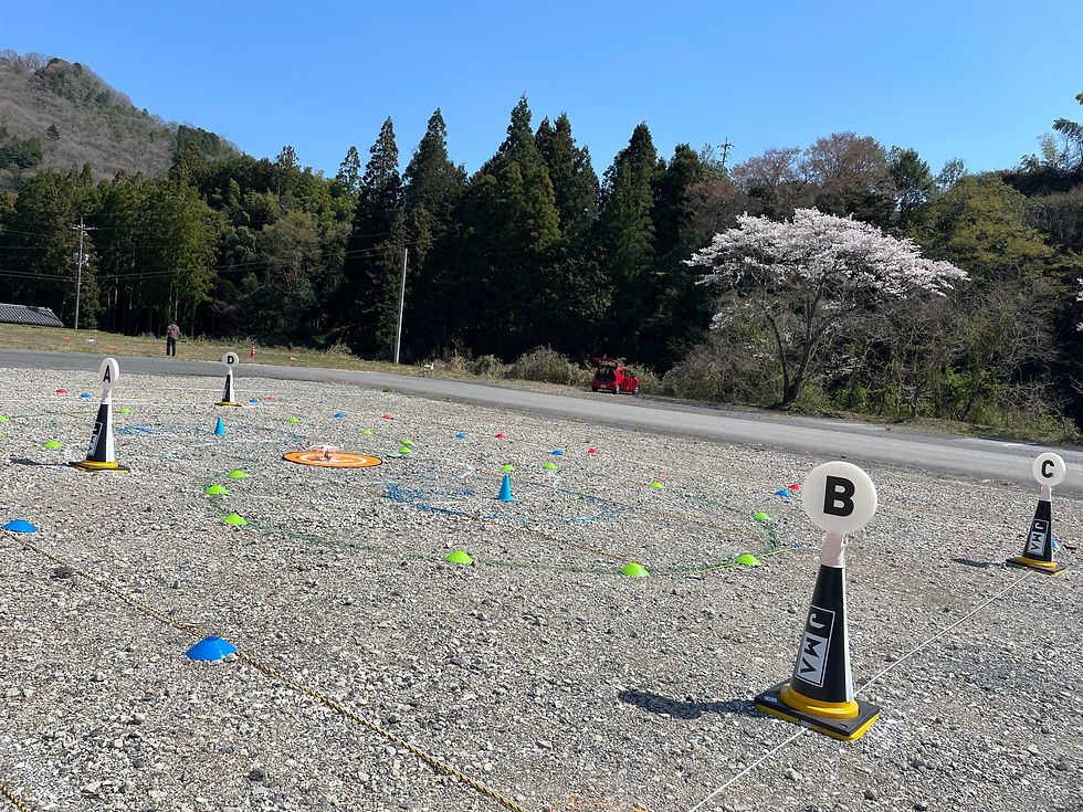 JMAドローンフィールドでの操縦訓練の様子