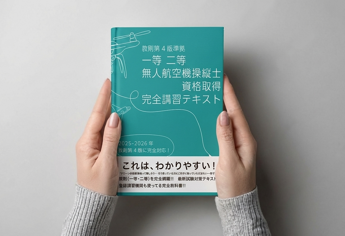 JMAが制作してきたドローン国家資格対応テキストの教材イメージ